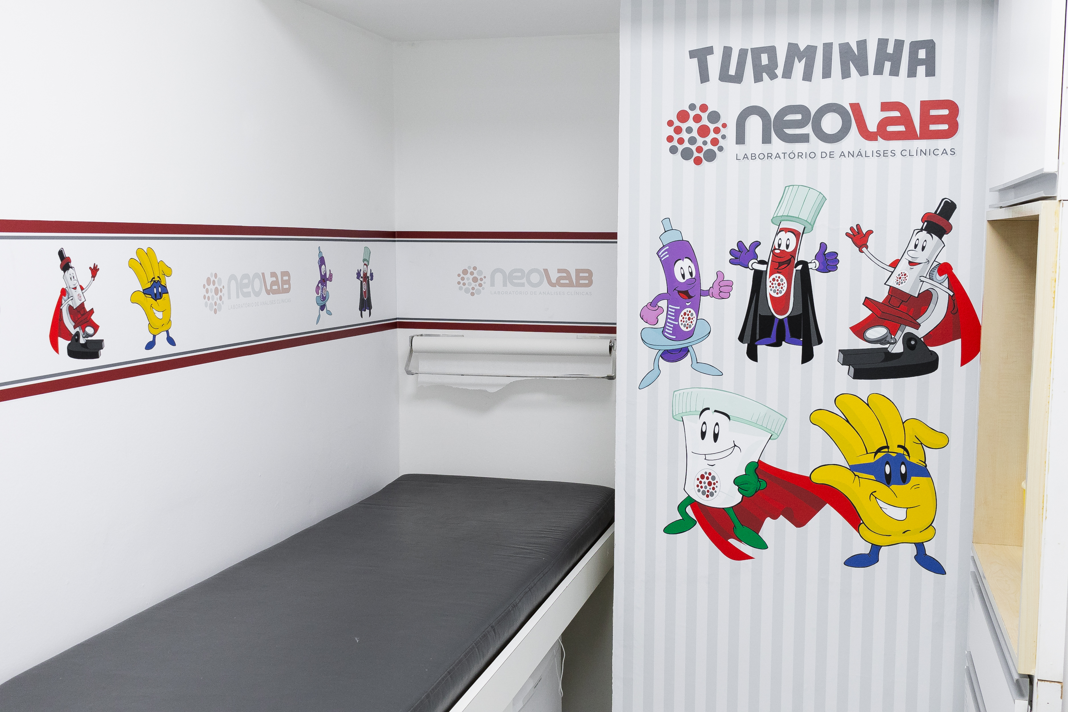 Sala de coleta infantil da Turminha Neolab
